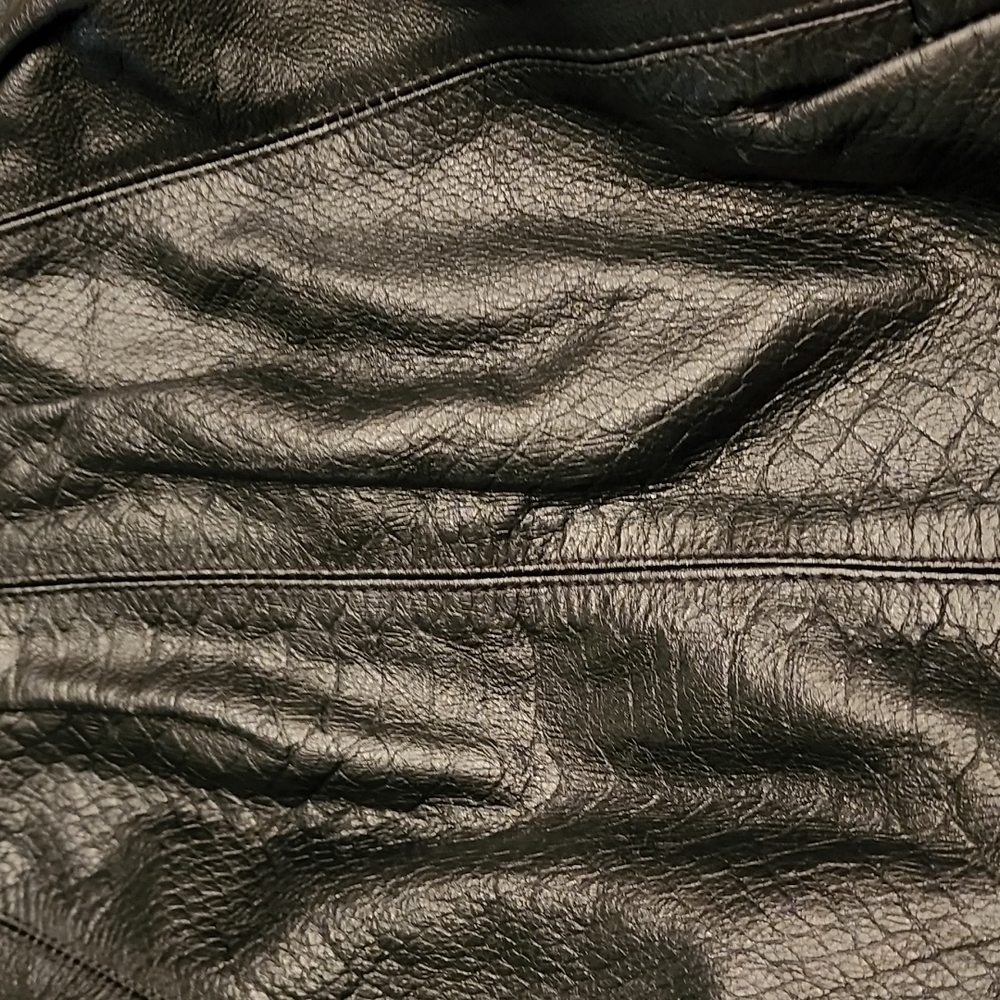 L'postich Black Leather Hobo! Embossed Python Bla… - image 7